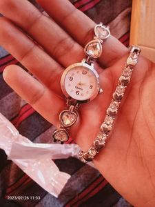 Silver Colour Beautiful Girls Watch