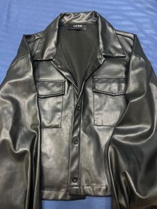 CIDER Black Faux Leather Jacket