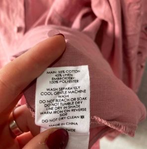 Chic Pink Embroidered Button-Up Shirt