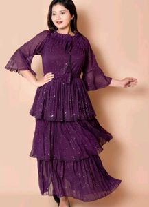 Party Wear Purple Dress