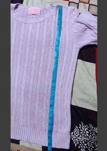 Lavender Knit Pullover Sweater