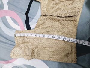 Elegant Golden Brocade Blouse