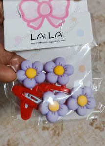 Cute Flower Hair Clips Set