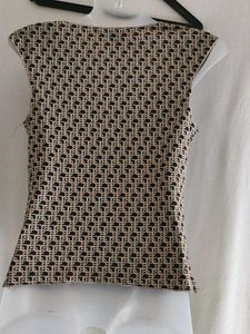 Chic Geometric Print Sleeveless Top