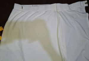White Asymmetrical Mini Skort