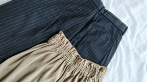 Chic Wide-Leg Trousers &amp; Pinstripe Pants Set