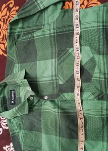 Men's Green Plaid Casual Shirt