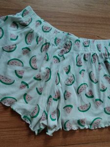 Cute Watermelon Print Pajama Shorts