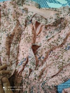 Chic Floral Print Peplum Top
