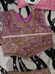 Beautiful Pink Lehenga Choli BUST SIZE -28 waist s