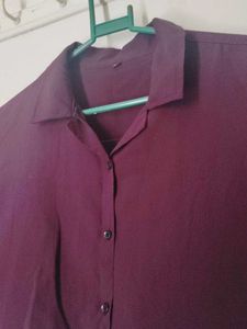 Stylish Purple Button-Up Shirt