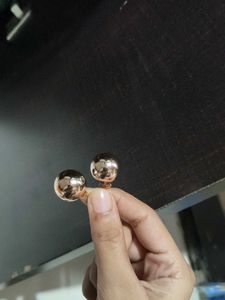 Chic Rose Gold Ball Stud Earrings