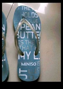 used Miniso Blue Flip-flops