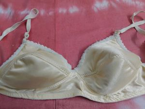 Elegant Cream Lace Trim Bra