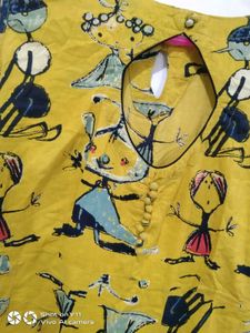 Unique Yellow Print Cold Shoulder Dress