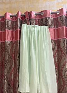 Pastal green mirror work skirt suit Set😍