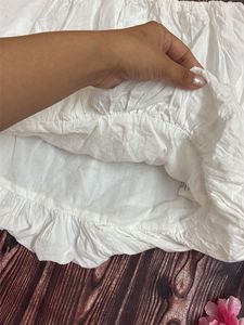 White Cotton Bubble Skirt
