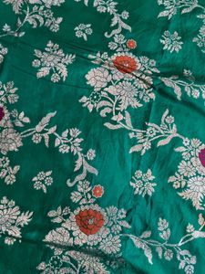 Premium Green Banarasi Silk Saree