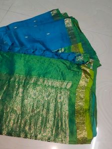 Pure Kanchi Pattu Saree 💙💚