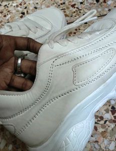 Classic White Lace-Up Sneakers
