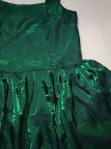 Elegant Green Fit and Flare Dress