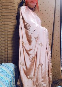 Elegant Peach Saree with Delicate Embroidery