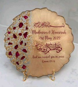 Personalized Resin Islamic Wedding Plate