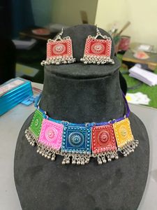 Oxidised Colour Full Choker