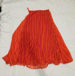 Lehraya Vibrant Orange Lehanga