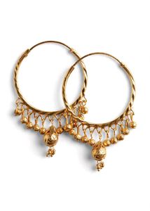 Elegant Gold Jhumka Hoop Earrings