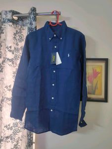 NEW Ralph Lauren Blue linen Shirt