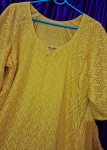 Yellow Aline peplum top
