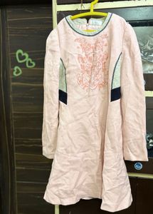 Embroidered Pink Dress