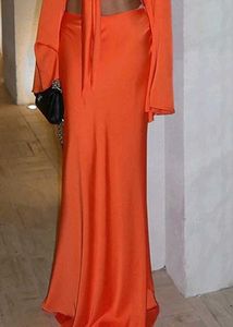 New Orange Maxi Dress for women