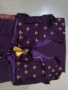 Embroidered Purple Lehenga Choli Set