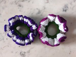 Handmade Crochet Scrunchies | Set of 4