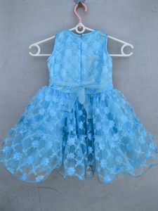 Beautiful Sky-blue Baby Girl Frock 💙