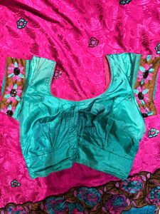 Vibrant Pink Floral Saree with Blouse