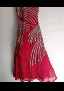 Fish style Embroidered Gown