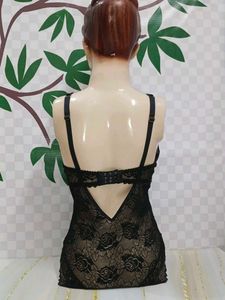 (700)Black Lace Bodysuit