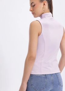 Sleeveless Turtleneck Top