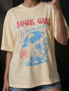 🧸✨Book Girl Summer Oversized Tee ☕💛