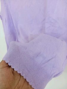 Lavender Lace Trim Tank Top