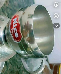 Set of Six  Stainless Steel Cups