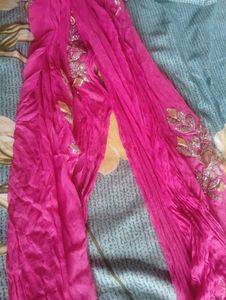 Vibrant Pink Embroidered Dupatta