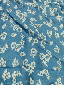Blue Floral Button-Up Shirt