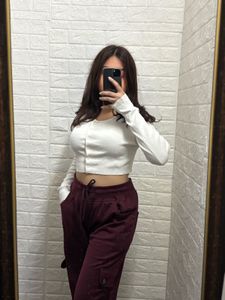Maroon Cargo Sweatpants