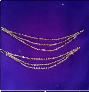Gold Crescent Necklace &amp; Earring Set