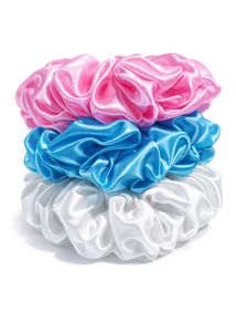 Colorful Satin Scrunchie Set (3)