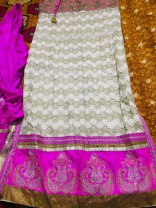 beautiful long suit with chicken Kari work 😍